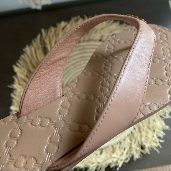 TORY BURCH Light Makeup Monroe Sandal Tan Size 9.5 - Picture 12 of 15